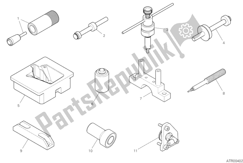 Todas las partes para 01c - Herramientas De Servicio De Taller (motor) de Ducati Streetfighter V4 USA 1103 2020